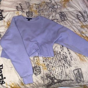 Periwinkle cropped sweatshirt